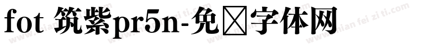 fot 筑紫pr5n字体转换